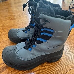 Columbia Kids' Black and Gray Snow Boots